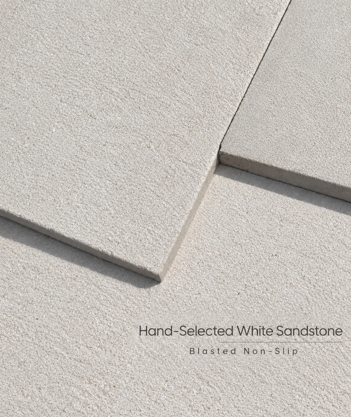 Hand-selected white sandstone blasted non-slip Thailand